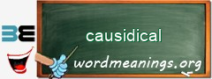 WordMeaning blackboard for causidical